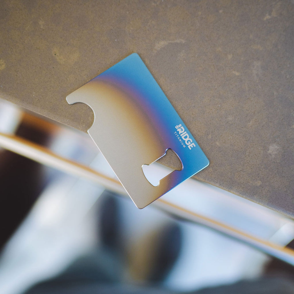 Ridge Bottle Opener - Burnt Titanium Bottle Opener - Image 6