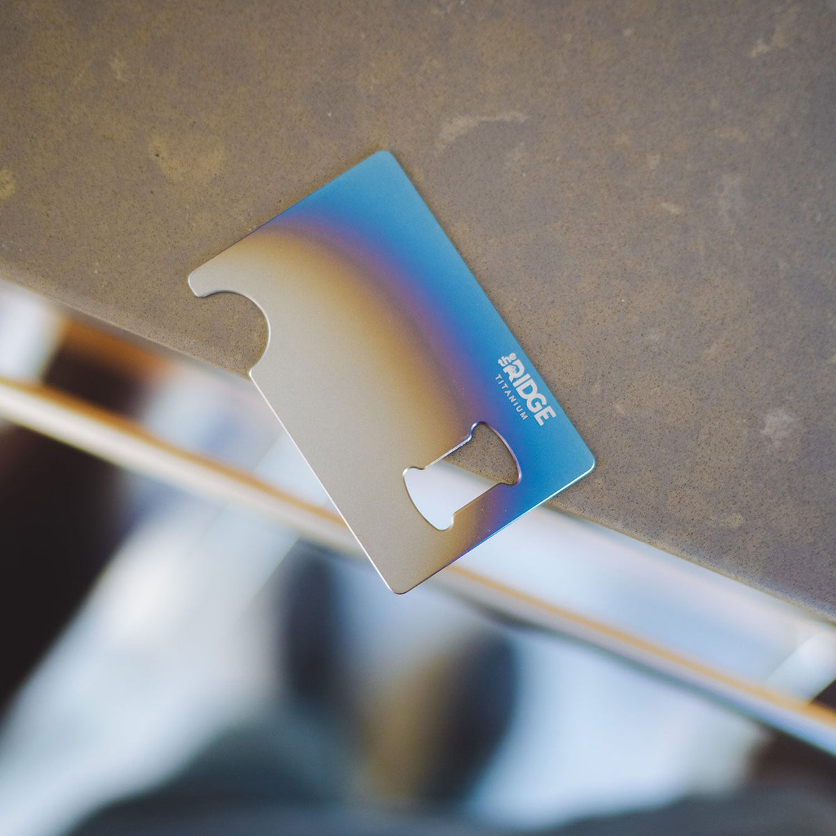 Ridge Bottle Opener - Burnt Titanium Bottle Opener - Image 6