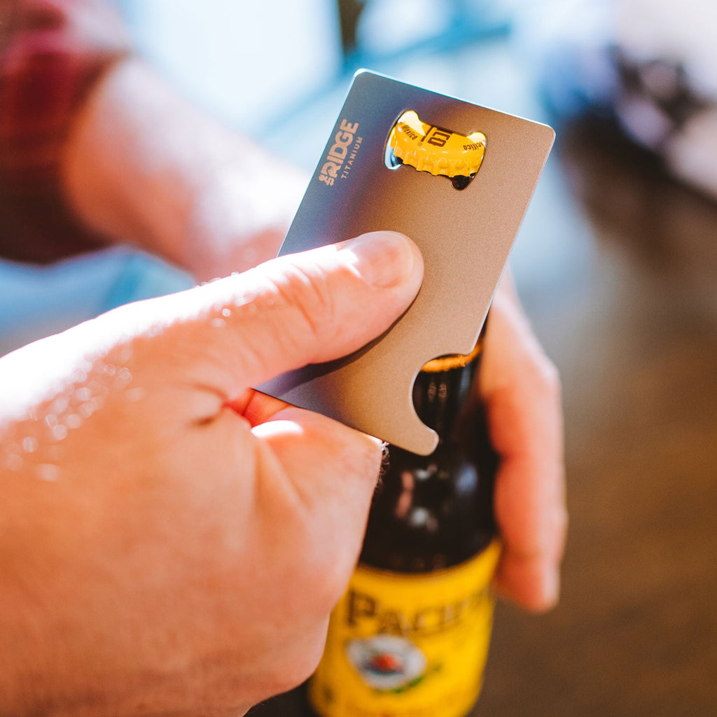 Ridge Bottle Opener - Burnt Titanium Bottle Opener - Image 5