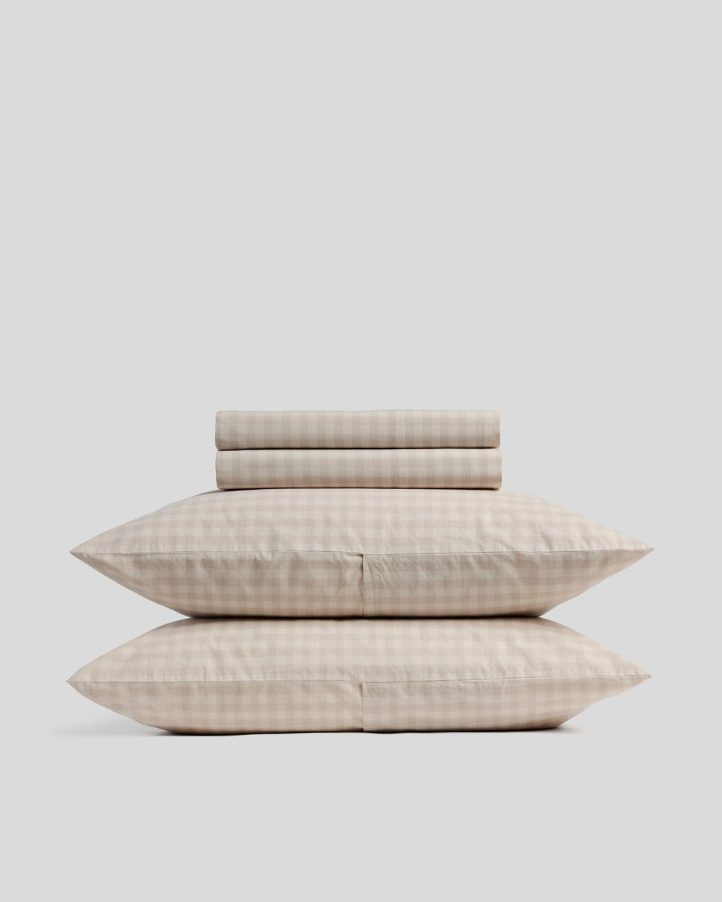 Brushed Cotton Sheet Set - Bone Check TW/XL