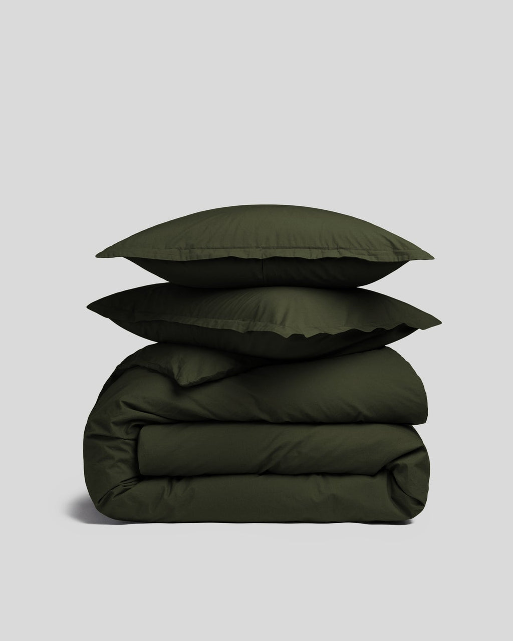 Brushed Cotton Duvet Cover Set - Evergreen F/Q