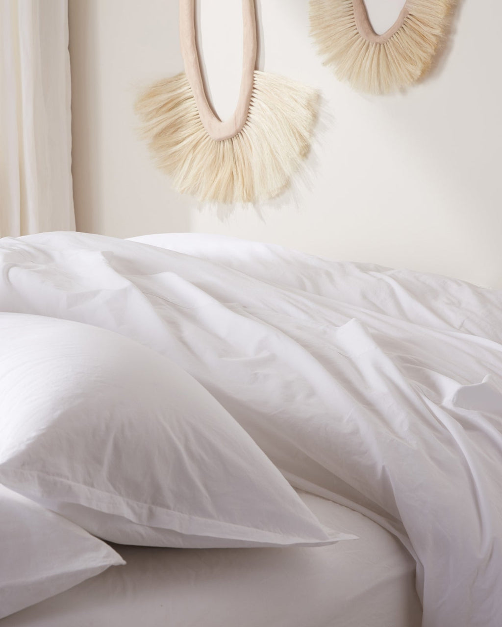 Brushed Cotton Duvet Cover Set - White TW/XL - Image 2