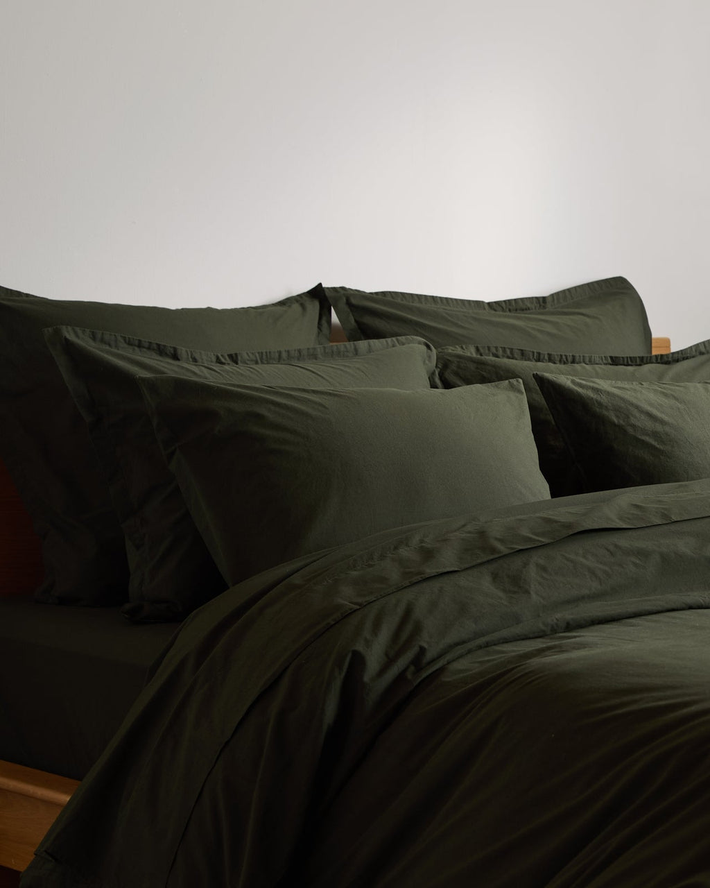 Brushed Cotton Euro Sham (Evergreen) - Image 2