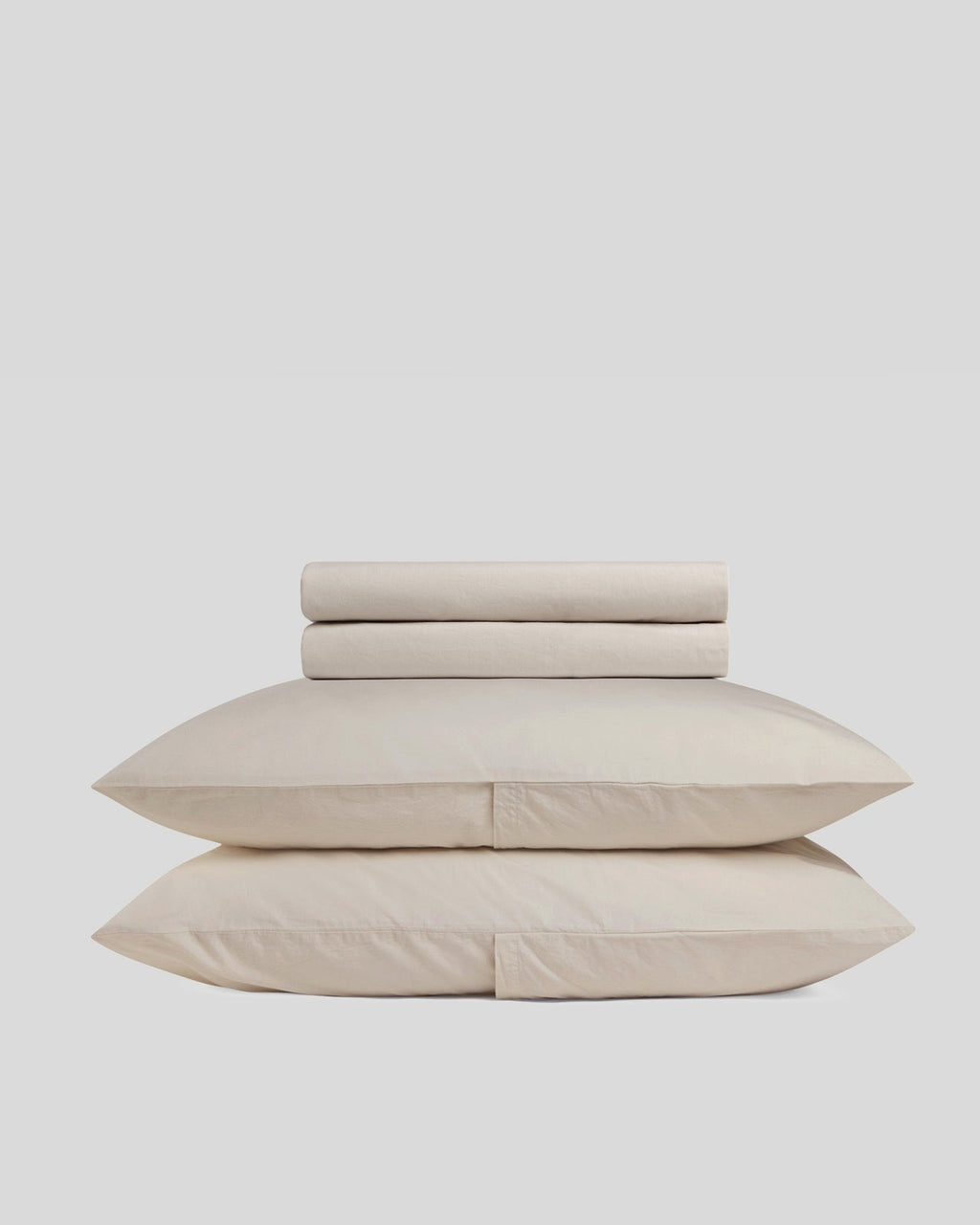 Brushed Cotton Sheet Set - Bone F/Q