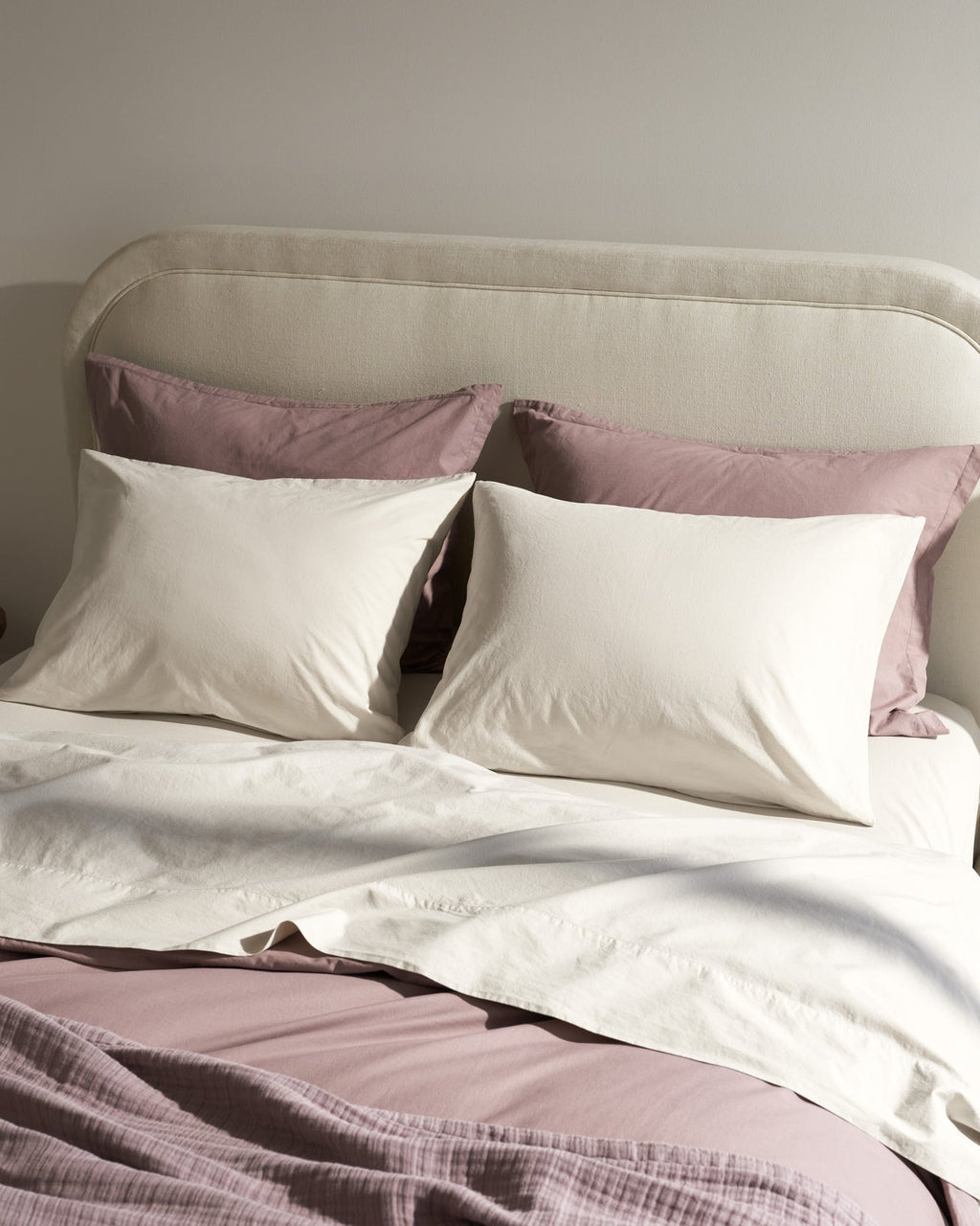 Brushed Cotton Sheet Set - Bone F/Q - Image 2