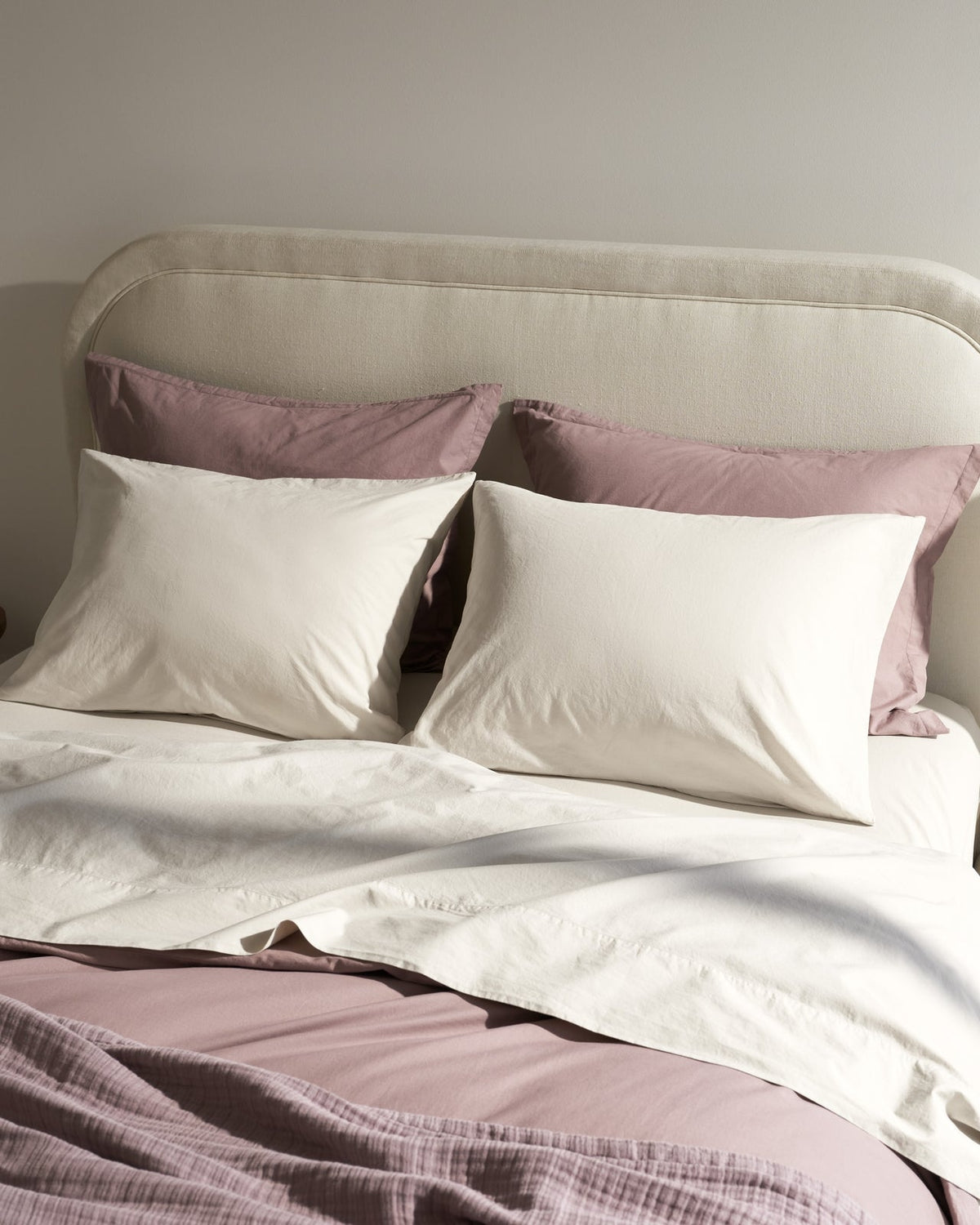 Brushed Cotton Sheet Set - Bone F/Q - Image 2