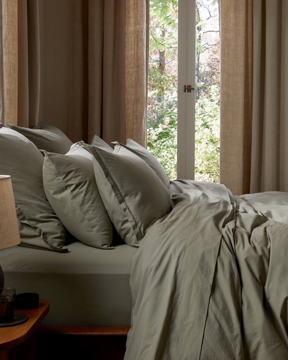 Brushed Cotton Sheet Set - Moss F/Q - Image 4