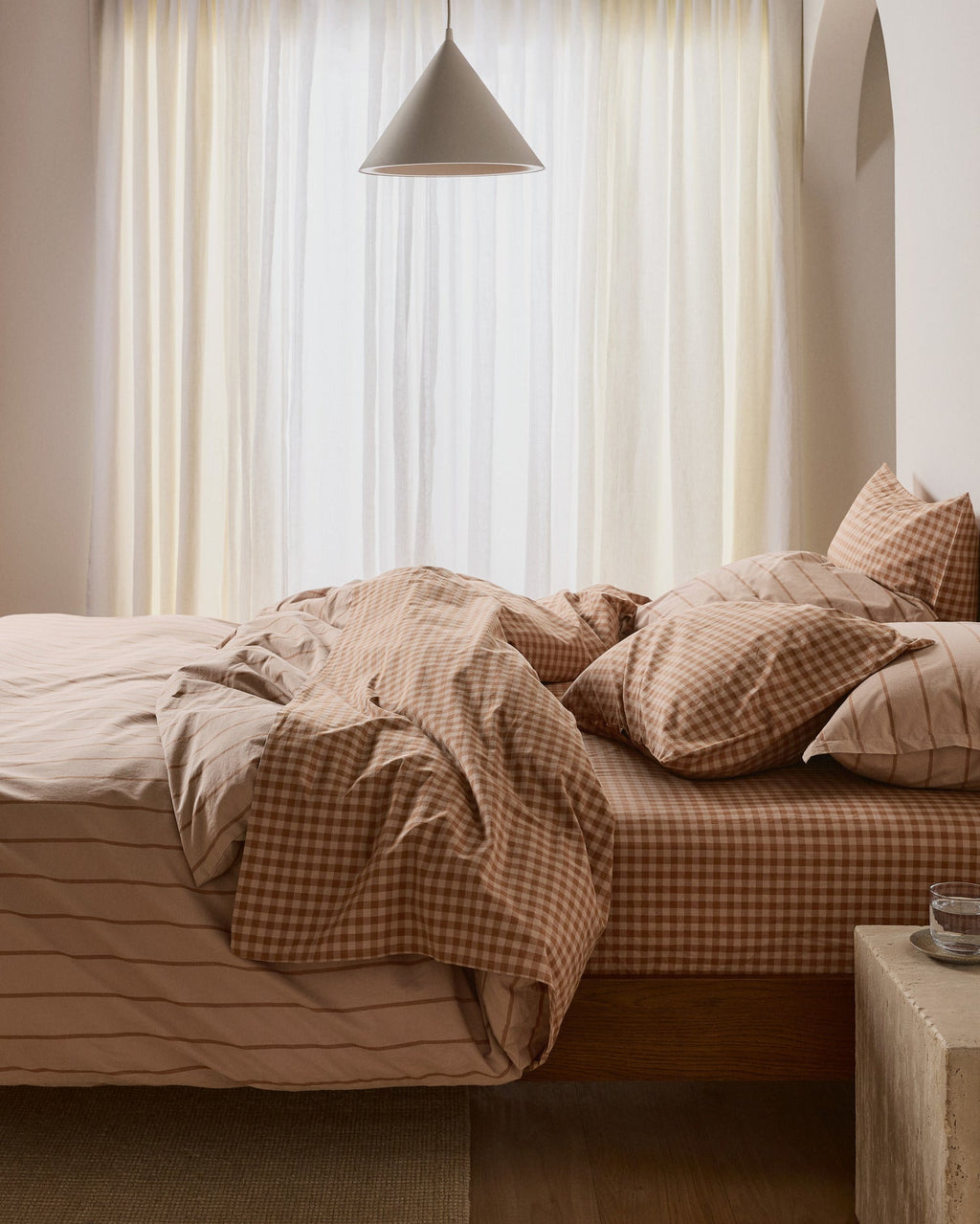 Brushed Cotton Pillowcase Set (Adobe Check) - Image 4