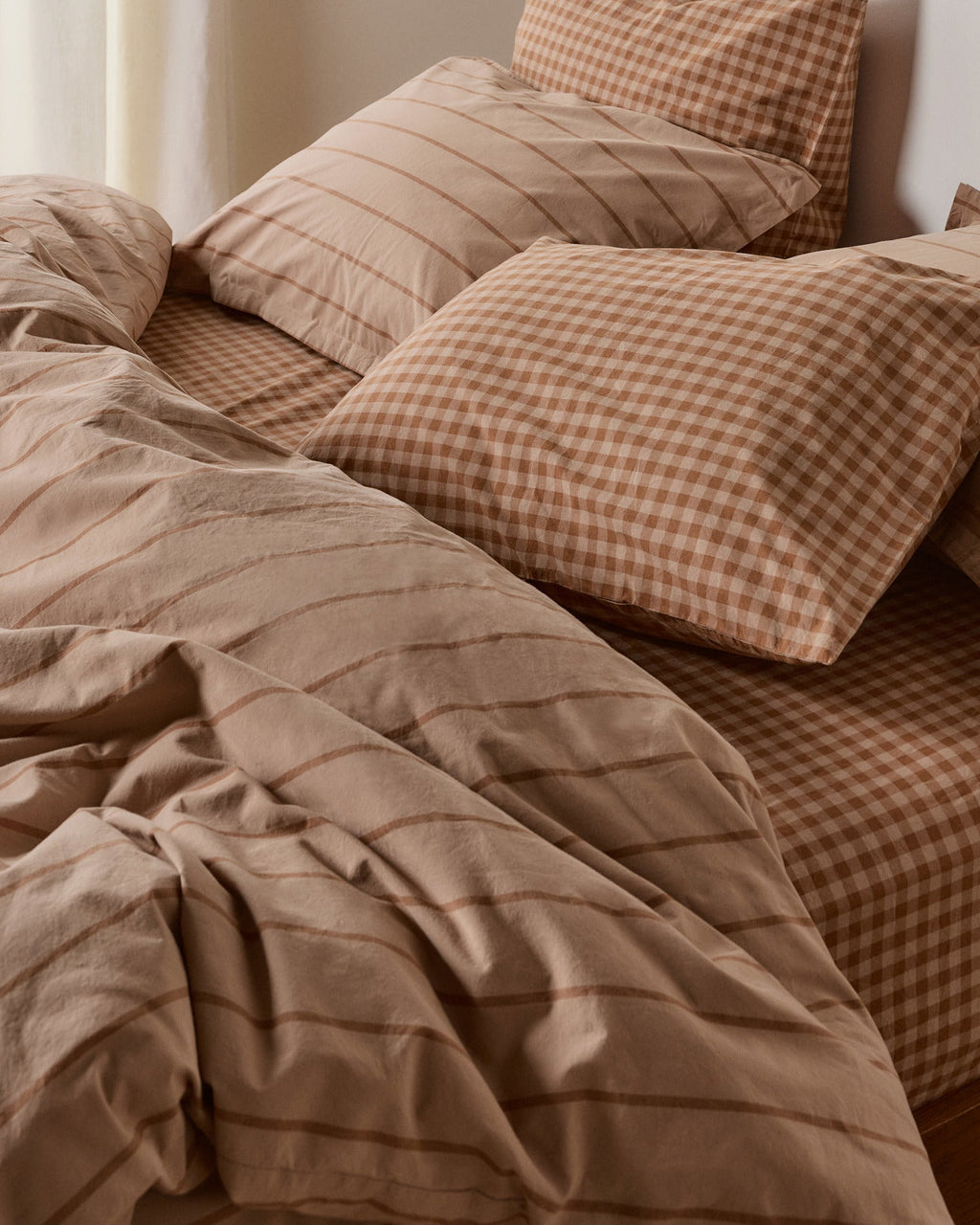 Brushed Cotton Sheet Set - Adobe Check TW/XL - Image 4