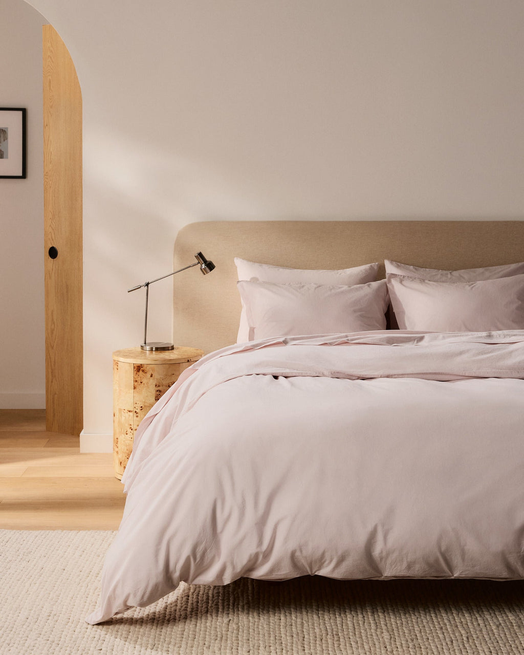 Brushed Cotton Duvet Cover (Blush) - Image 2