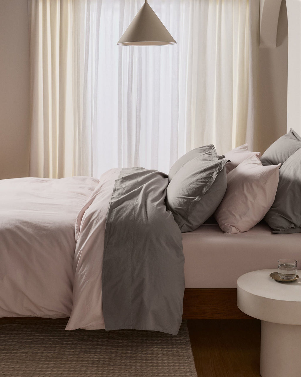 Brushed Cotton Duvet Cover (Blush) - Image 5