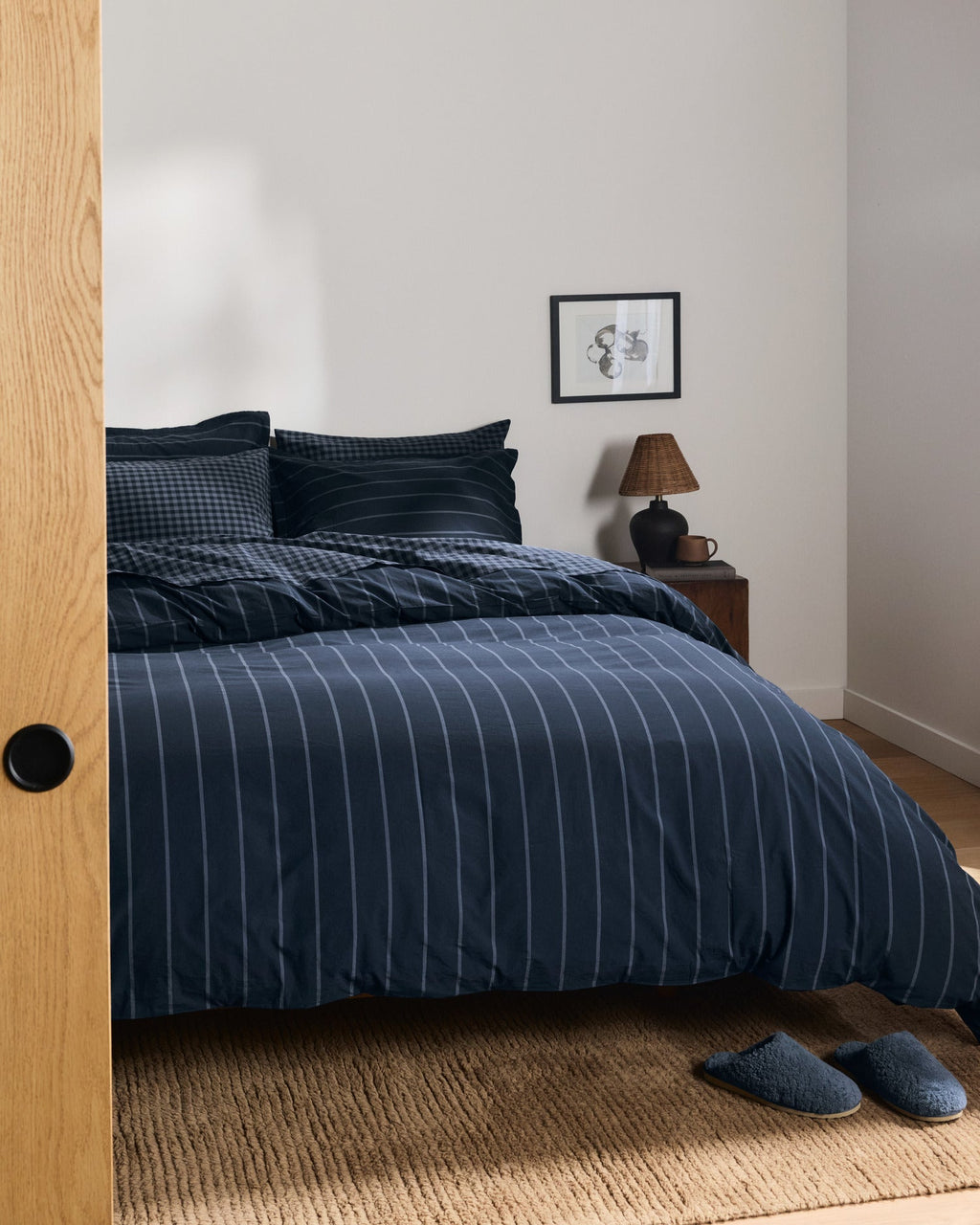 Brushed Cotton Top Sheet (Dusk Check) - Image 4