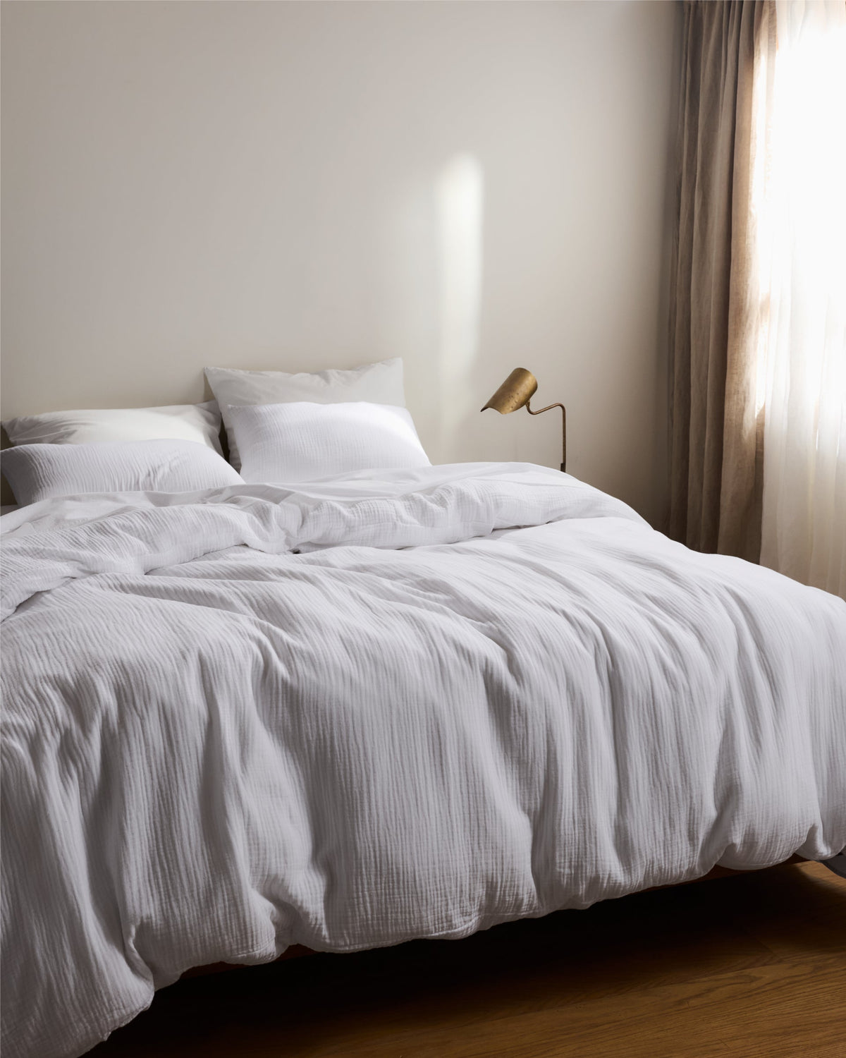 Organic Cloud Cotton Duvet Cover - FINAL SALE (White) - Image 2