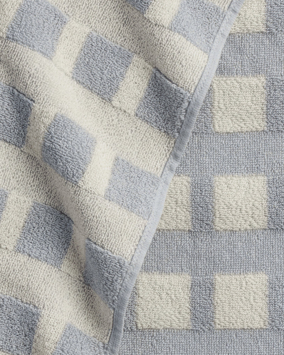 Capri Check Beach Towel - FINAL SALE (Sky with Natural) - Image 3