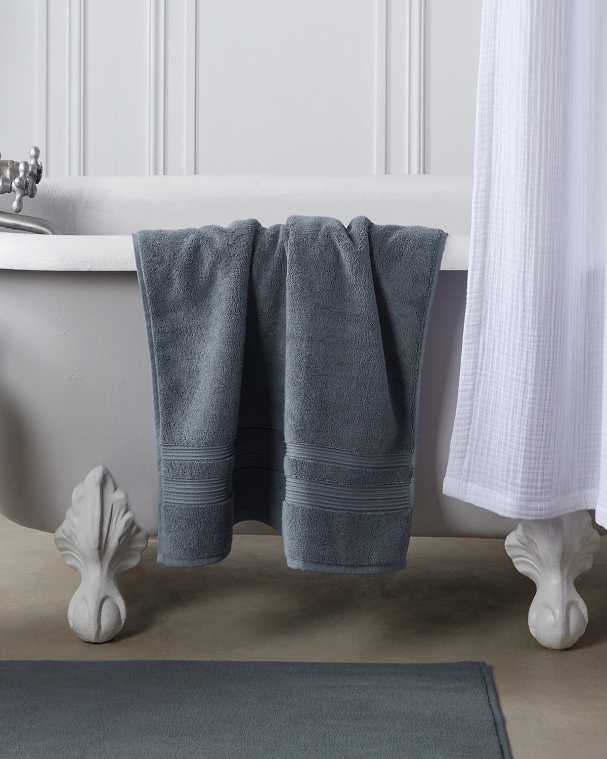 Classic Turkish Cotton Tub Mat (Dusk) - Image 2