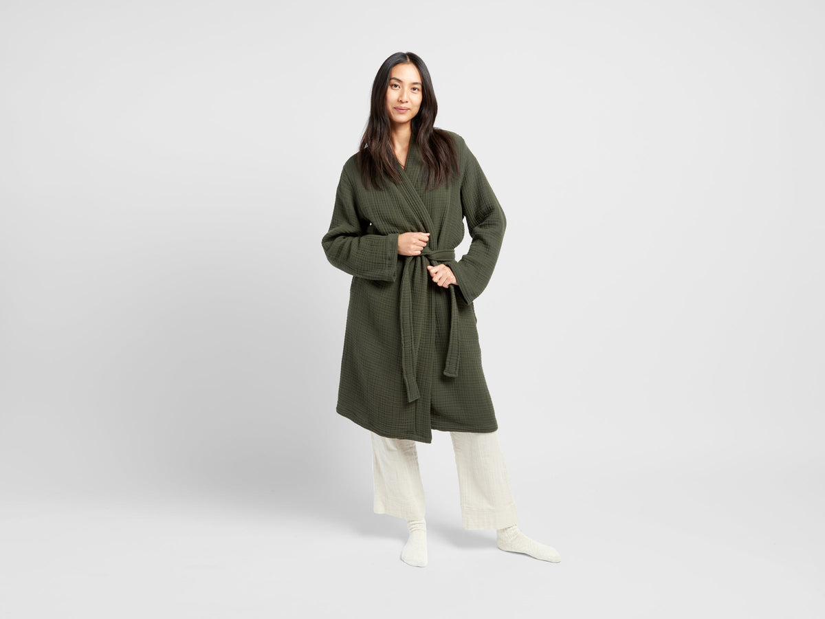 Cloud Cotton Robe (Evergreen) - Image 4