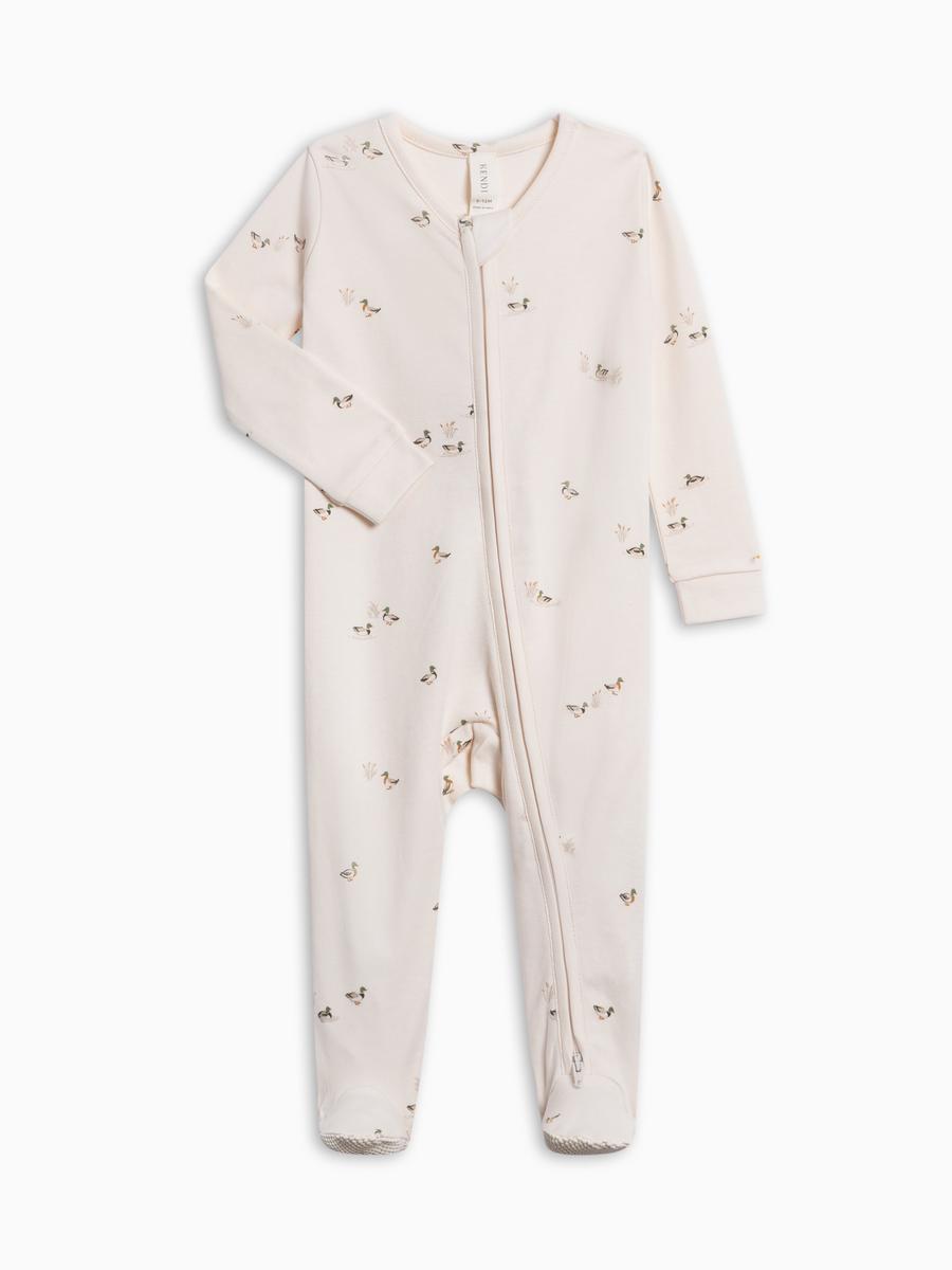 Colored Organics Peyton Zipper Sleeper - Mallard - 0-3M