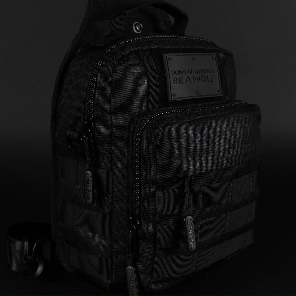 9L Tactical Sling Bag Black Leopard - Image 7