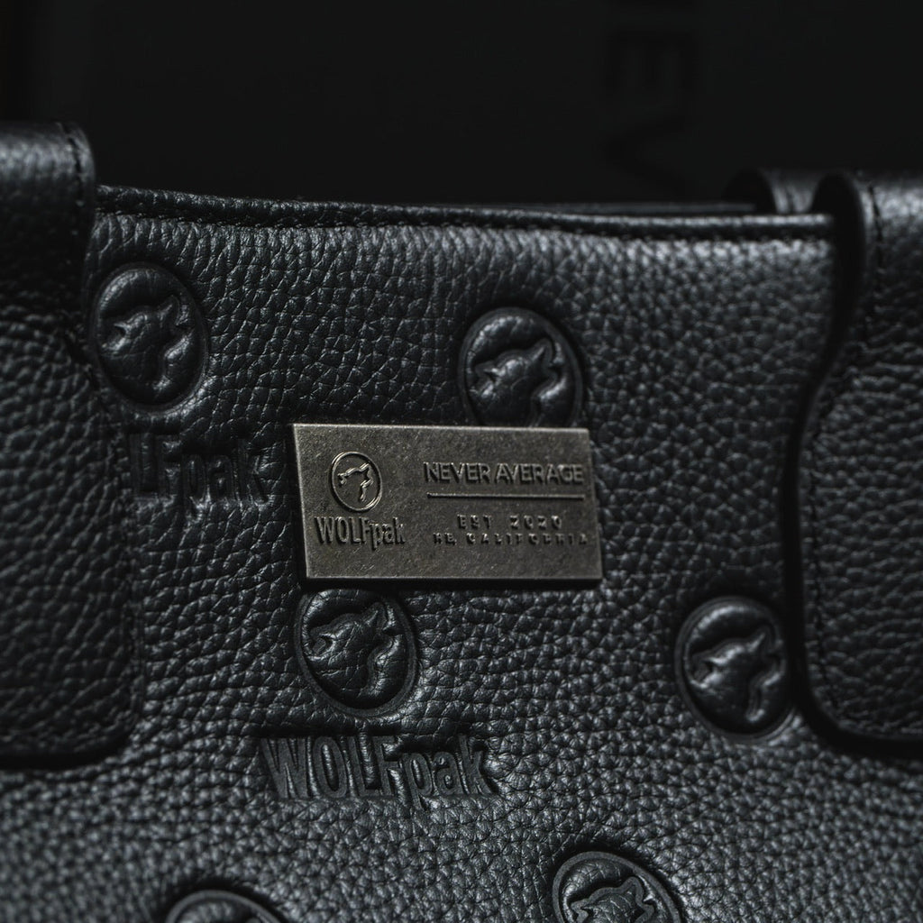Tote Bag Black Luxury Leather - Image 5