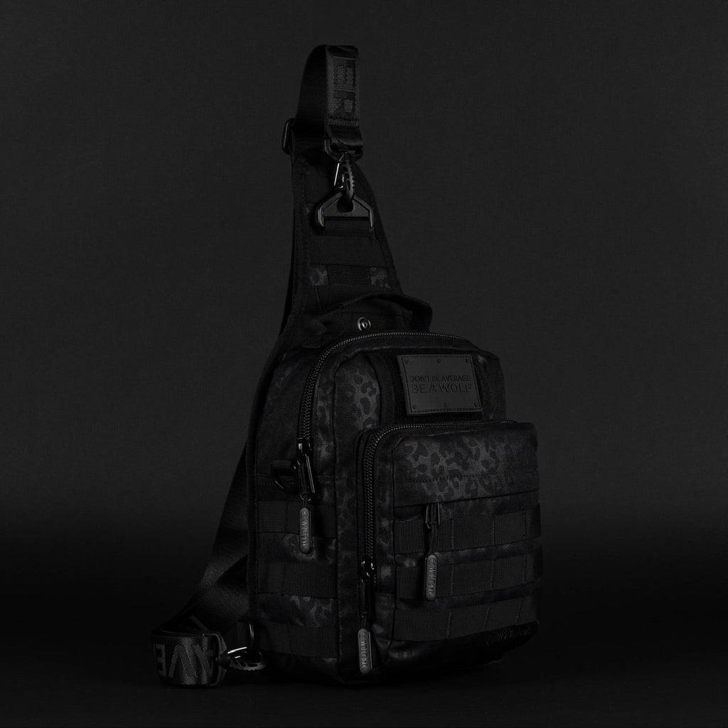 9L Tactical Sling Bag Black Leopard - Image 5