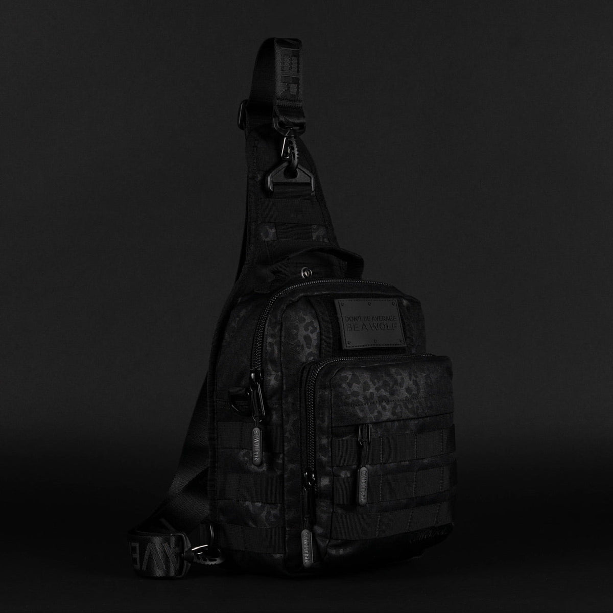 9L Tactical Sling Bag Black Leopard - Image 5