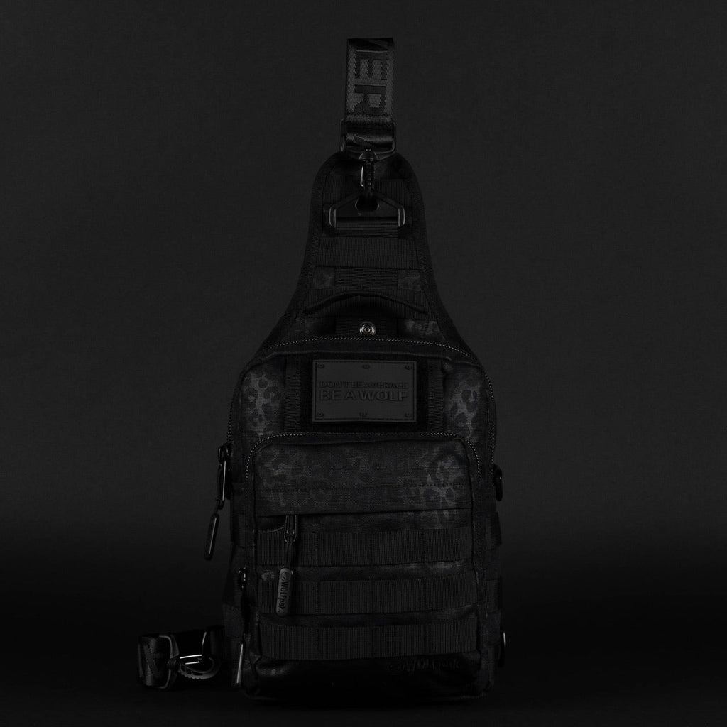 9L Tactical Sling Bag Black Leopard - Image 4