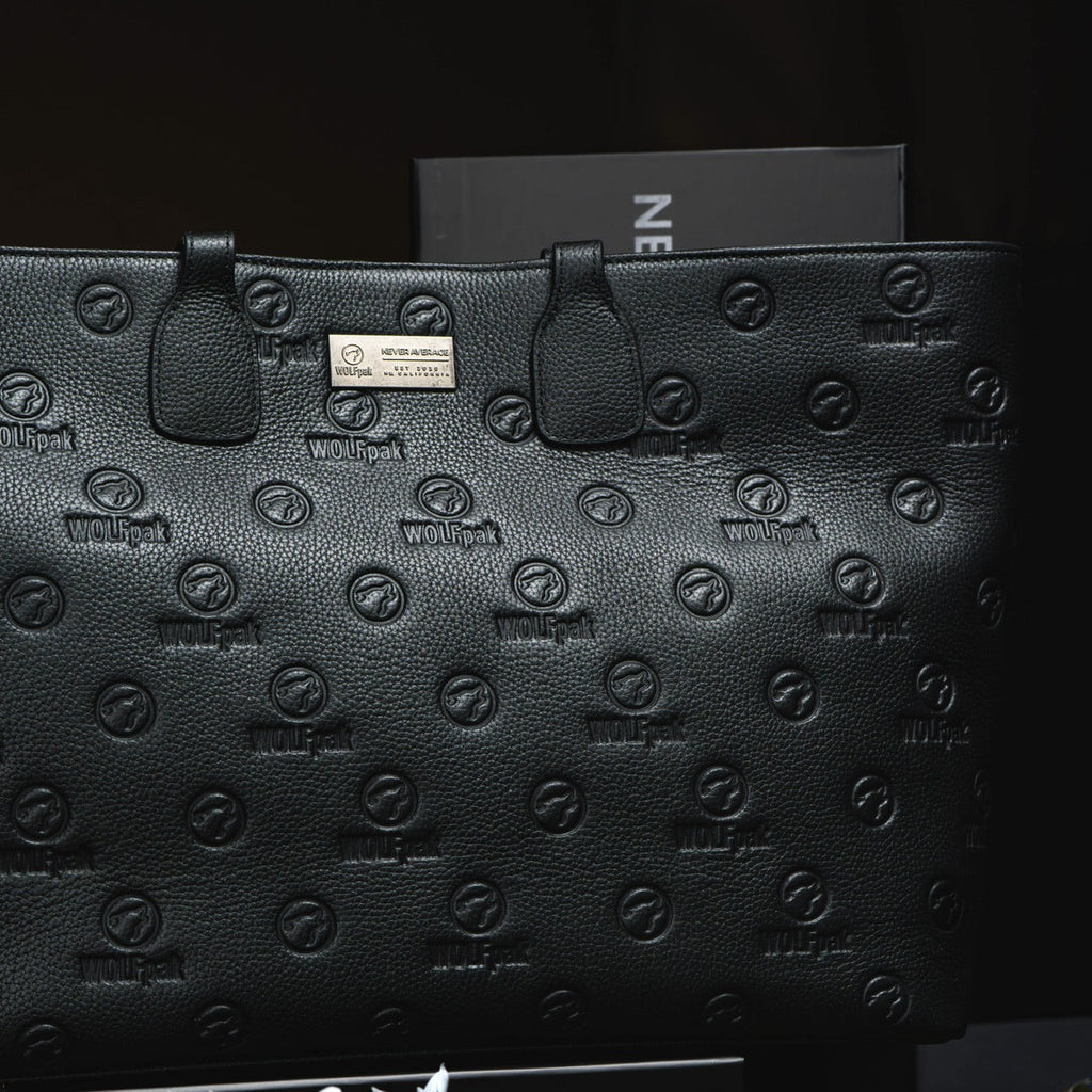 Tote Bag Black Luxury Leather - Image 4