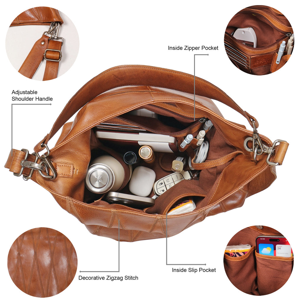 Bree Diamond Leather Shoulder Bag - Image 5