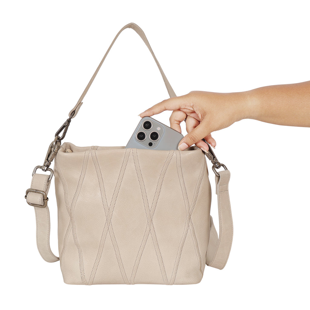 Ivy Diamond Leather Crossbody Bag - Image 21