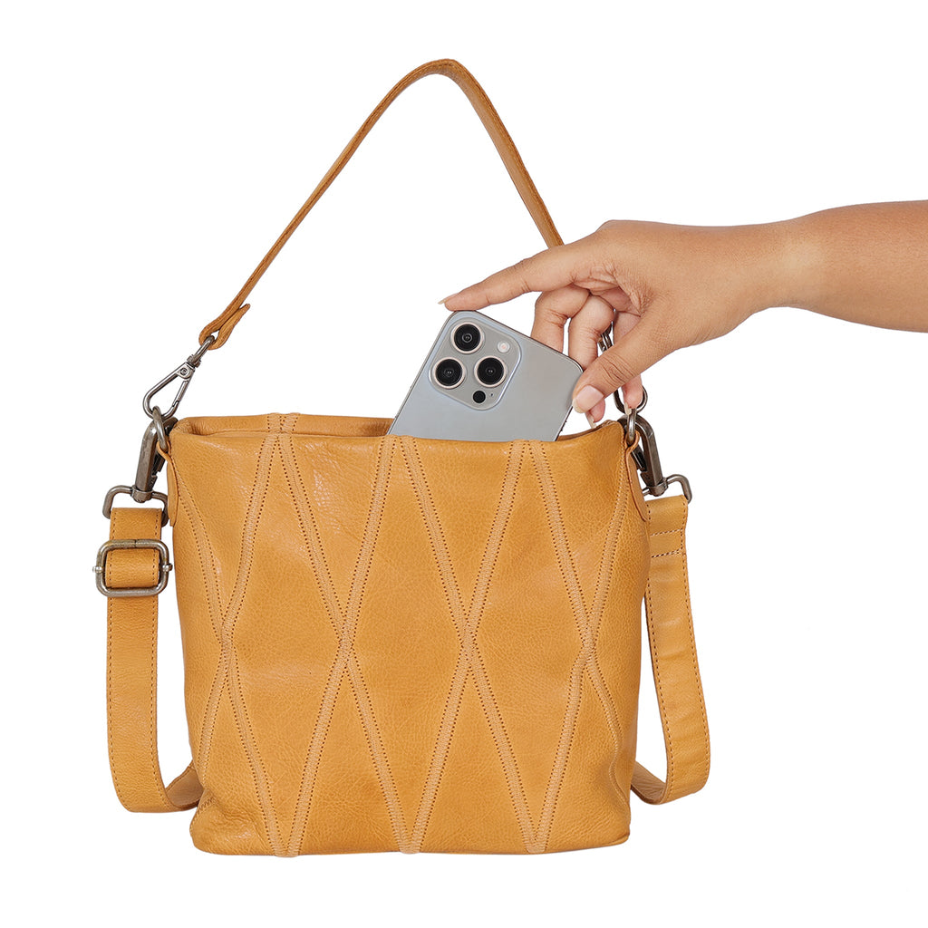 Ivy Diamond Leather Crossbody Bag - Image 30