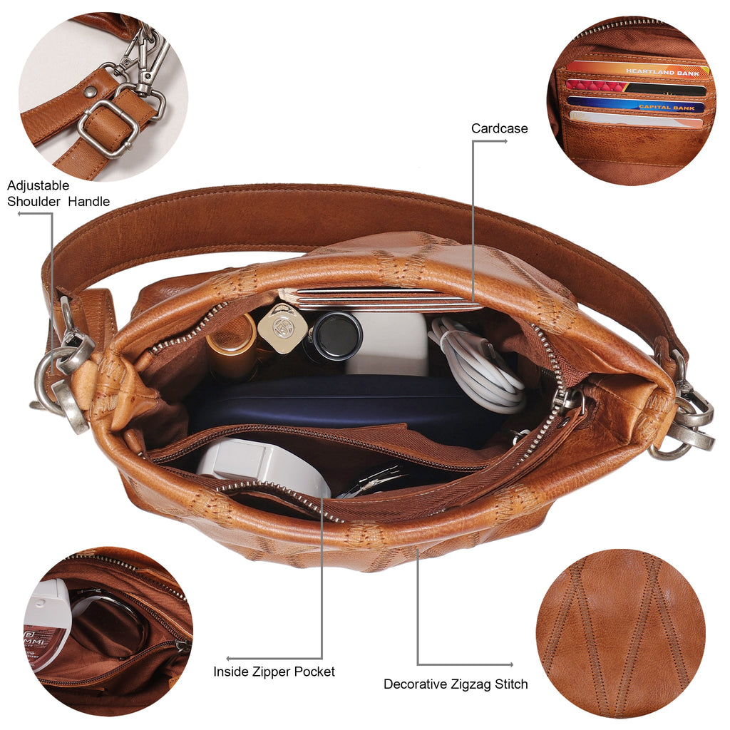 Ivy Diamond Leather Crossbody Bag - Image 3