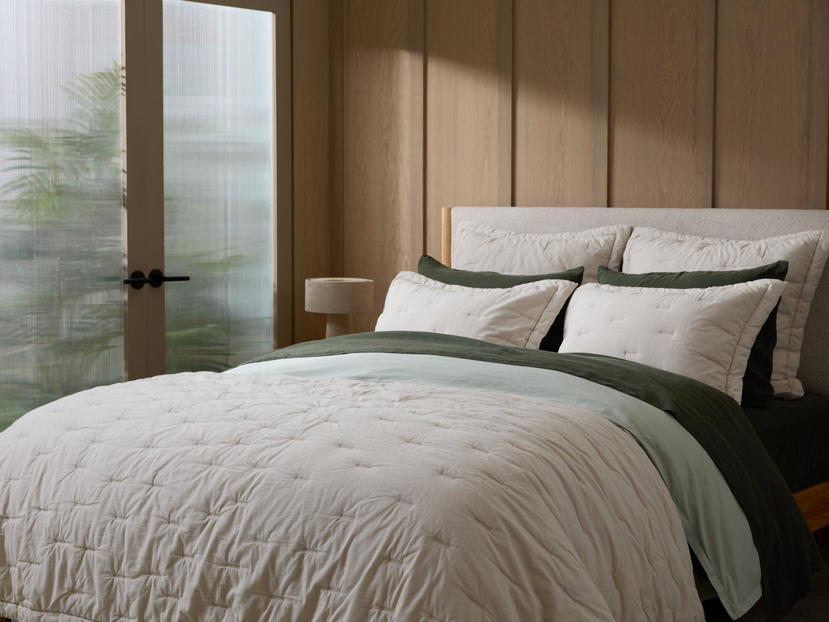 Essential Cotton Sham Set - FINAL SALE (Bone) - Image 2