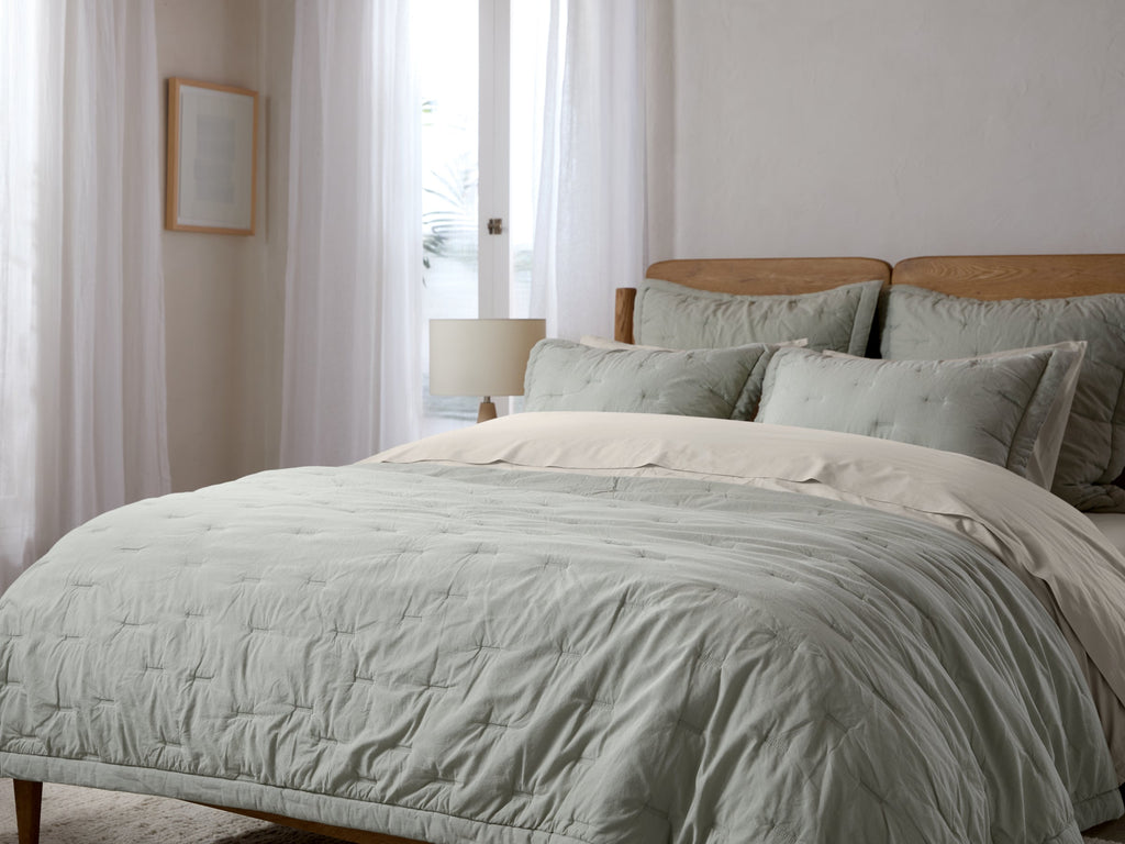 Essential Cotton Euro Sham - FINAL SALE (Sage) - Image 2