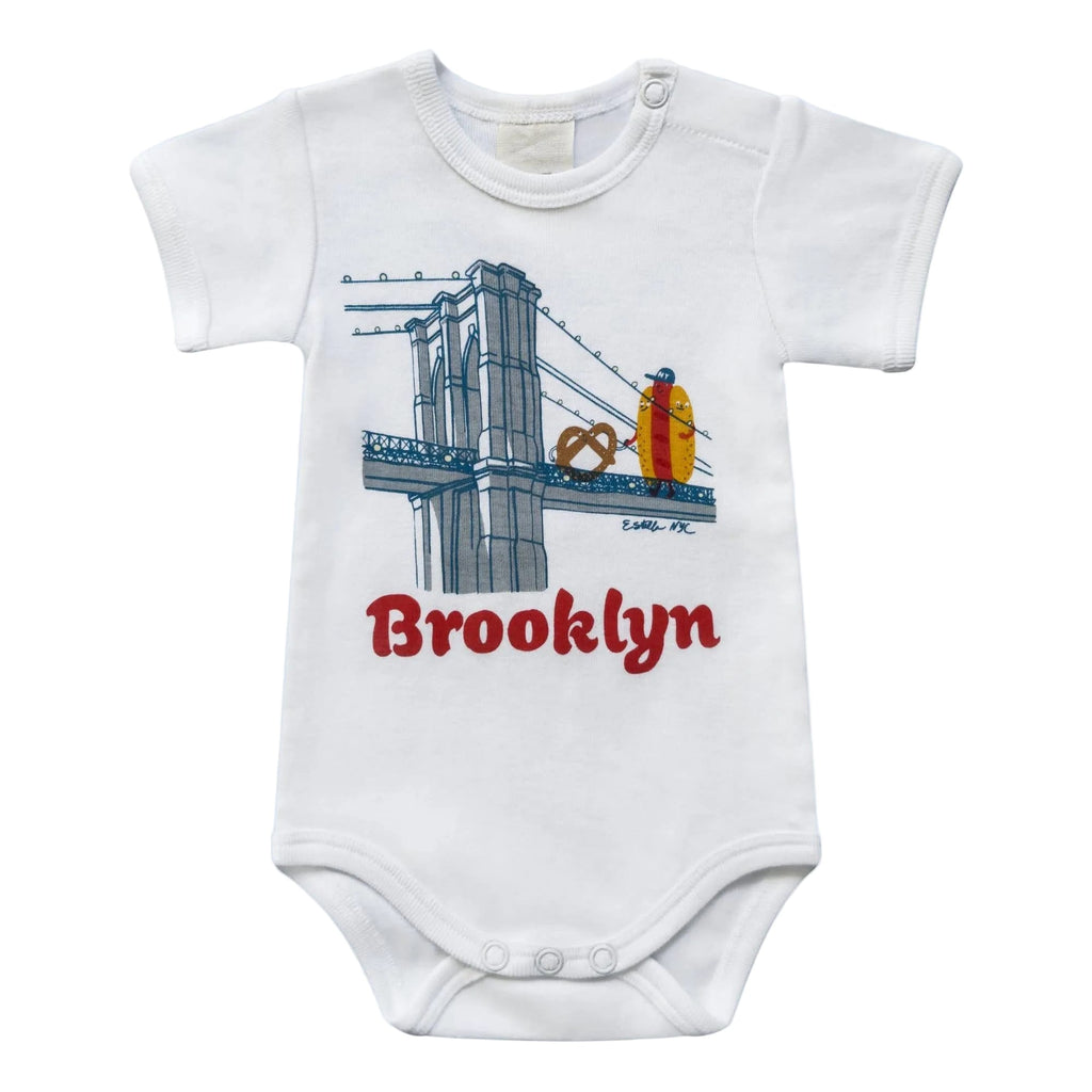 Estella Organic Baby Onesie with Brooklyn Buddies - 6-12 Months