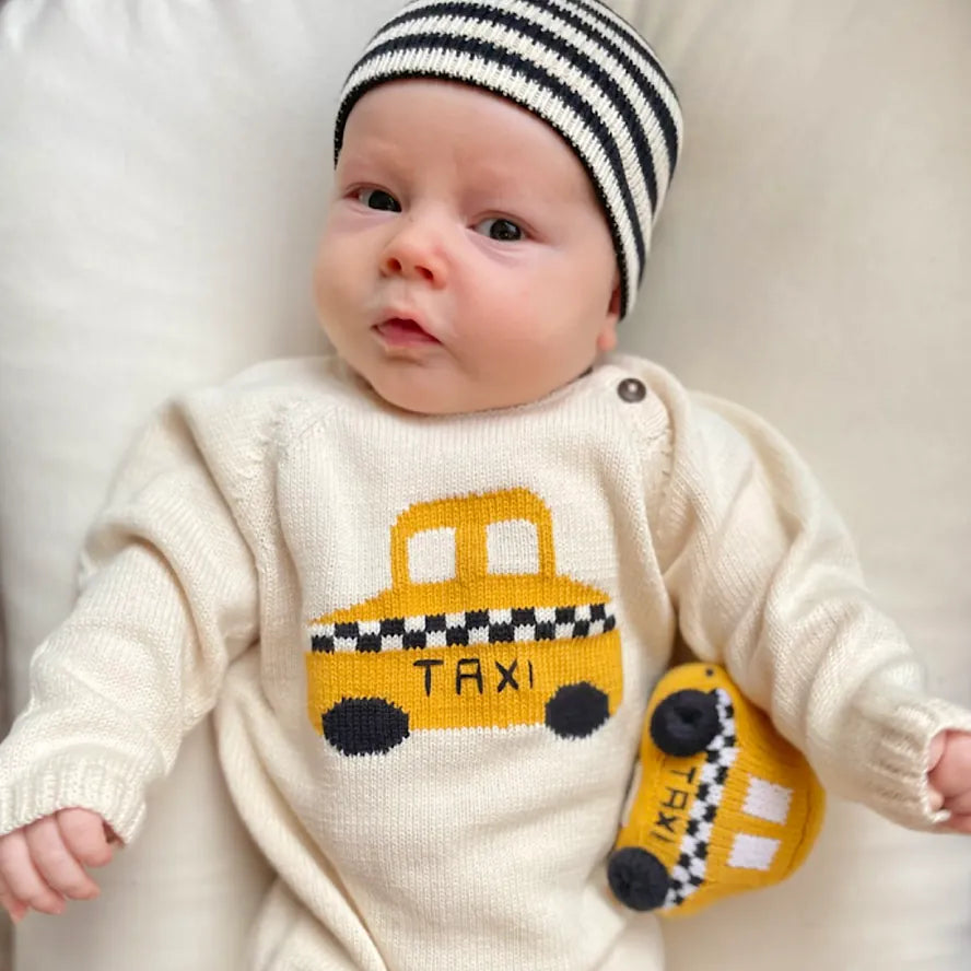 Estella Organic Baby Taxi Rattle Toy - Image 2