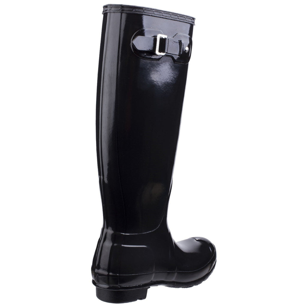Hunter Original Tall Gloss Wellington Boots - Black - Image 2