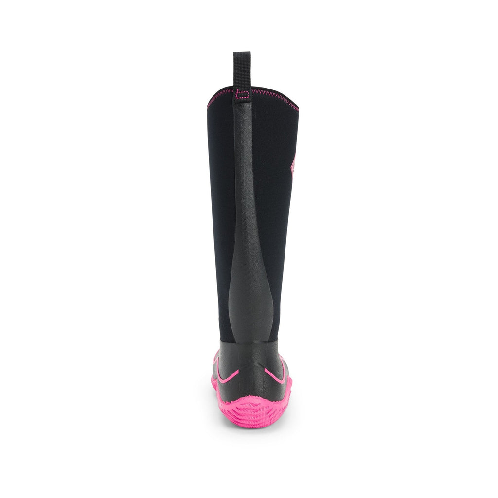 Muck Boots Hale Pull On Womens Wellington - Black/Pink - Image 2