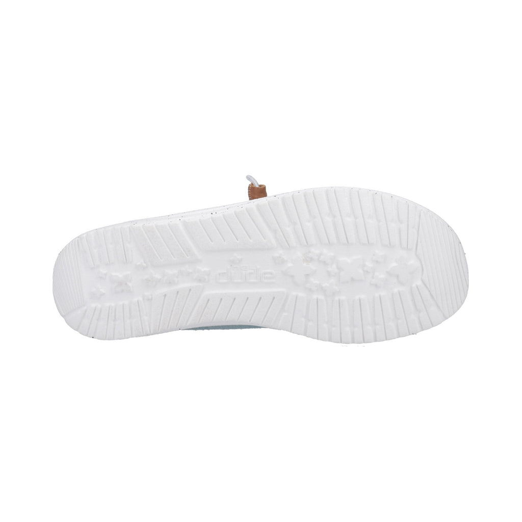 HEYDUDE Wendy Heathered Slub Tropical Womens Shoe - Blue - Image 3