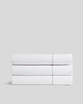 Linen Tencel Top Sheet - FINAL SALE (White with Black)