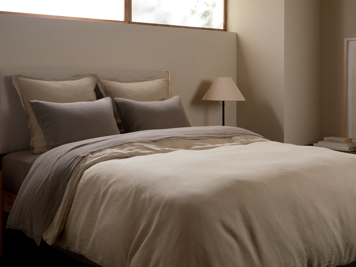 Linen Tencel Sheet Set - Warm Grey F/Q - Image 2