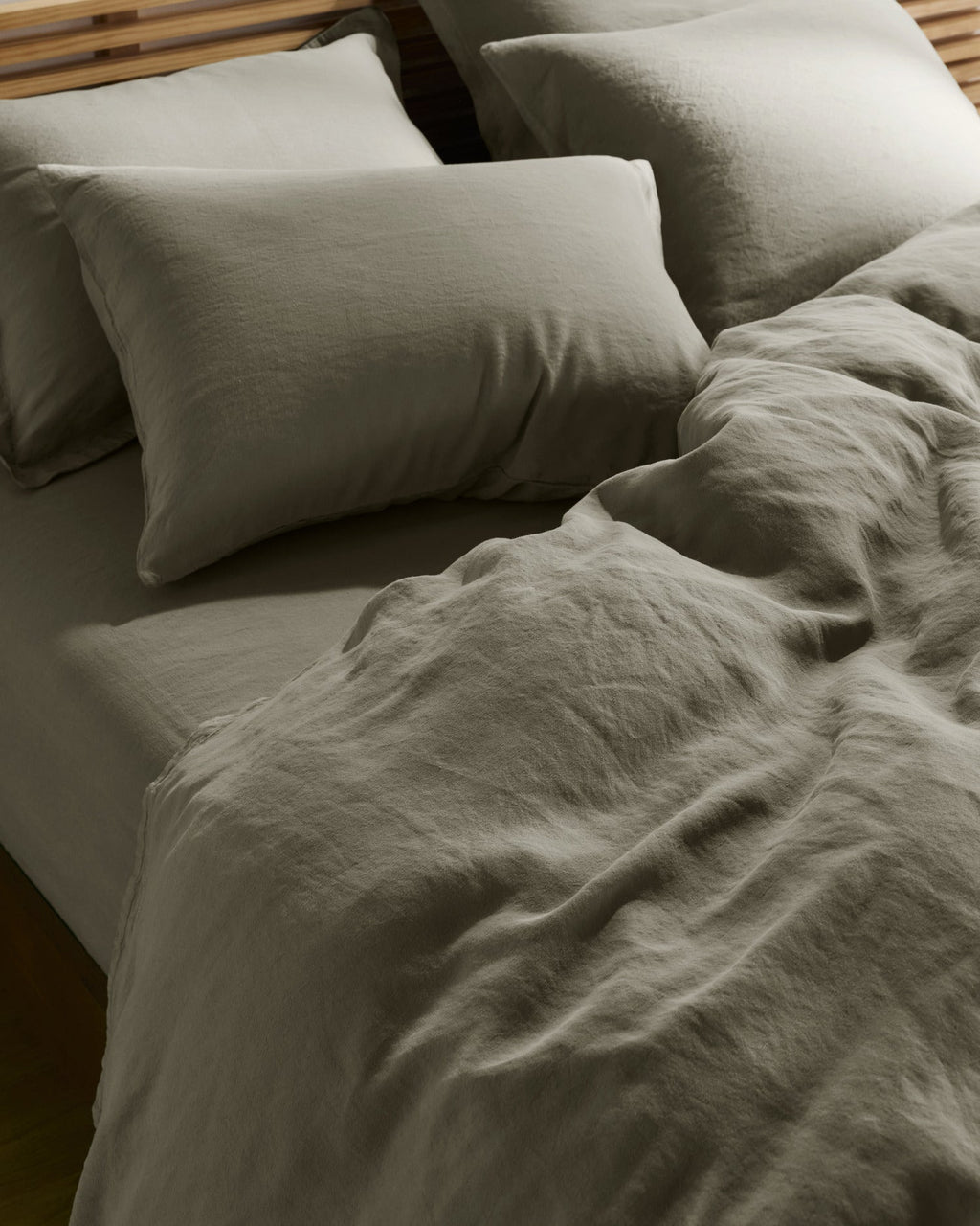 Linen Tencel Duvet Cover - FINAL SALE (Moss) - Image 4