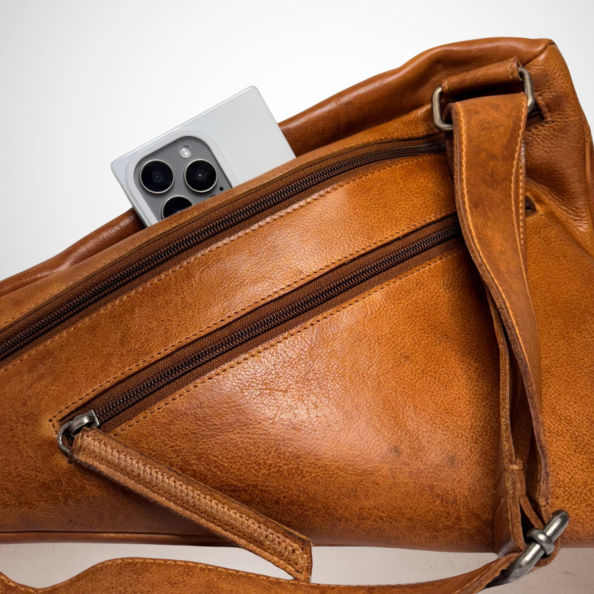 Hippie Leather Sling Bag - Image 7