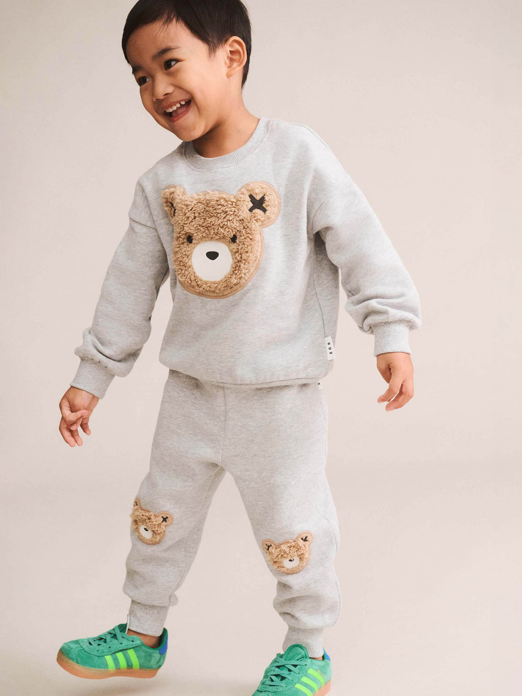 Huxbaby Furry Huxbear Sweatpant – Grey Marle, 3-6M - Image 4