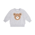 Huxbaby Furry Huxbear Sweatshirt – Grey Marle, 12-18M
