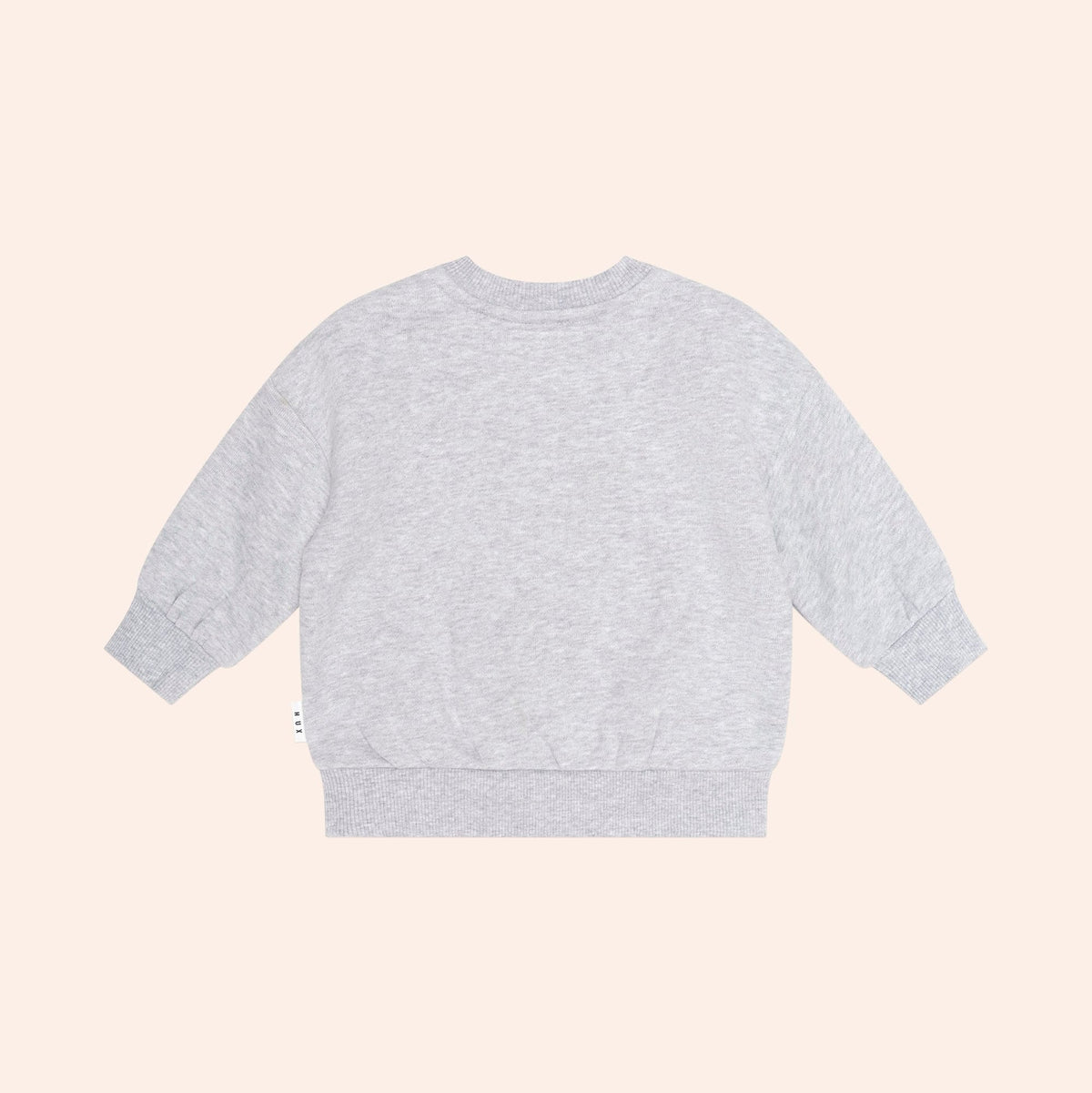 Huxbaby Furry Huxbear Sweatshirt – Grey Marle, 12-18M - Image 2