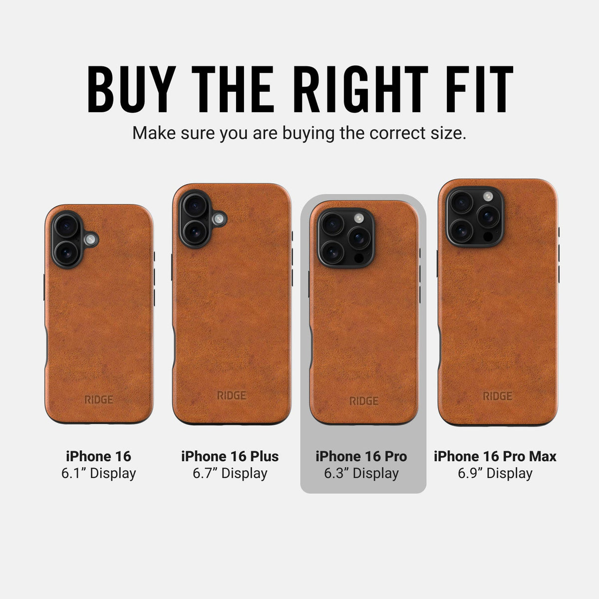 Everyday Phone Case - iPhone 16 Pro - Tobacco Brown Leather - Image 9