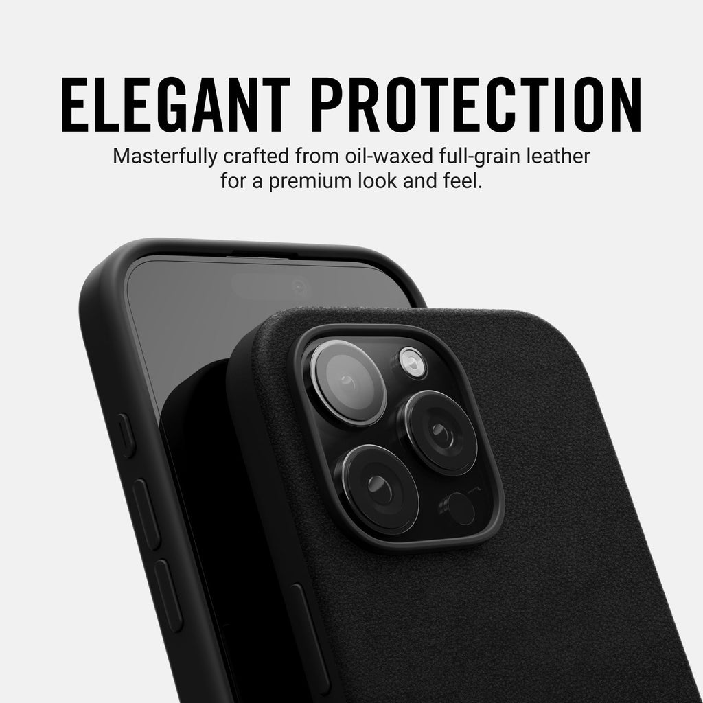 Everyday Phone Case - iPhone 16 Pro Max - Midnight Black Leather - Image 8