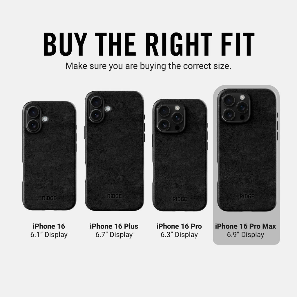 Everyday Phone Case - iPhone 16 Pro Max - Midnight Black Leather - Image 9