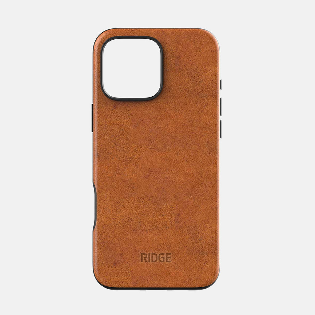 Everyday Phone Case - iPhone 16 Pro Max - Tobacco Brown Leather - Image 2
