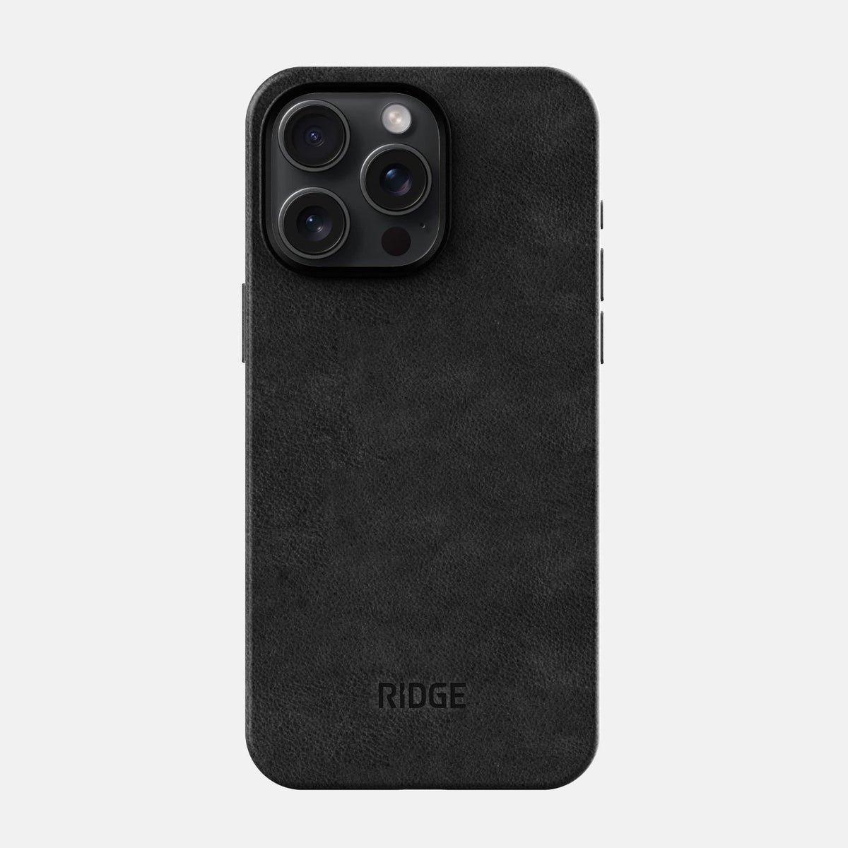 Everyday Phone Case - iPhone 15 Pro Max - Midnight Black Leather - Image 2